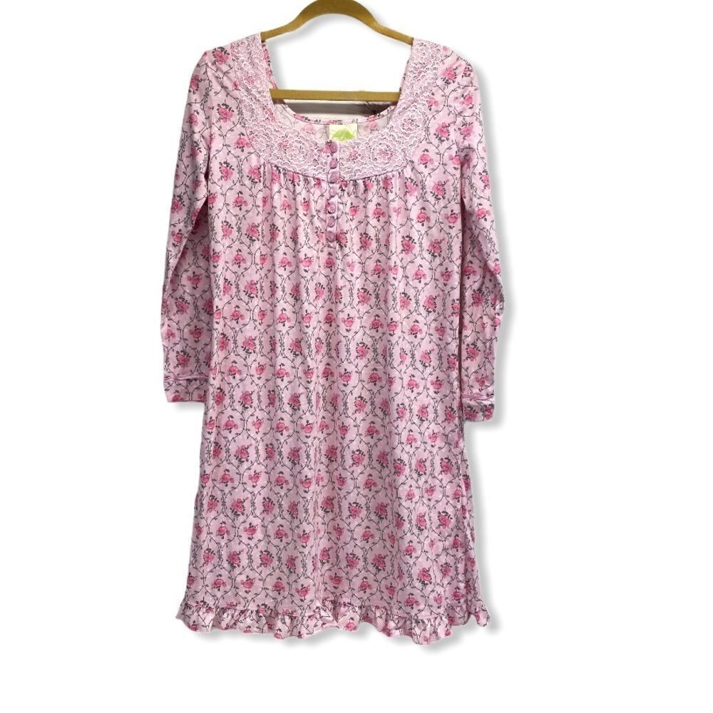 White Orchid Women's pink Cotton nightgown Size Small